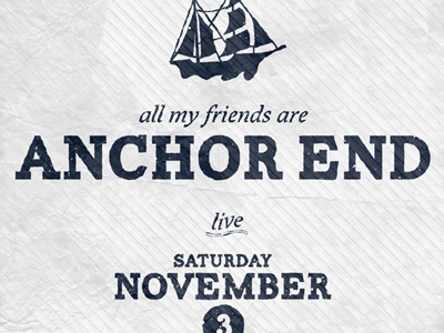 Anchor End Flyer 551 west anchor anchor end concert lancaster nautical ship