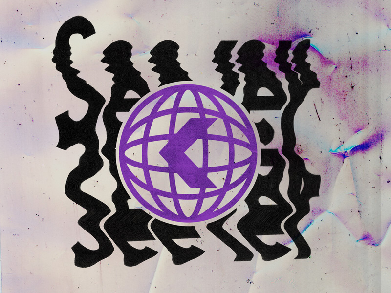 SKR Rave psych zine branding type glitch melt scan xerox rave