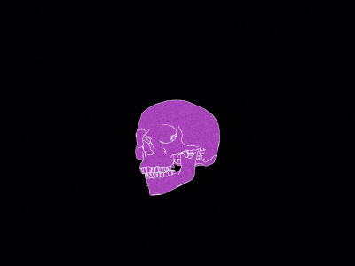 Dibiase x EFFIXX - Skull Loop - Mutek SF c4d scribble toon frame dibiase skull drawn hand cartoon gif animation cel
