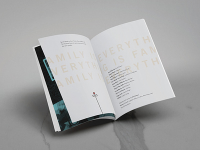 The Echo Society—SIX:FAMILY—Full Program book classical music event program illustration layout los angeles print program silver lake zine