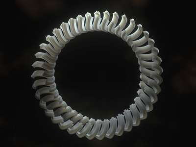 Betroth - Ghost Rings 3d bone c4d cinema 4d geometric gif illustration loop mograph motion octane octanerender sculpture spine sss teeth