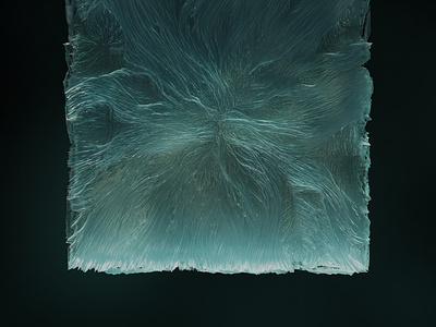 Glacial Filament — Material Study — 05.08 3d 3dart abstract abstract art c4d cinema 4d concept art dailyrender displacement glacier ice lighting octane octanerender sculpture terrain