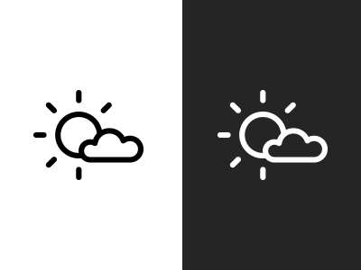 Weather Icon Set black clean fixed width icon iconography simple weather white