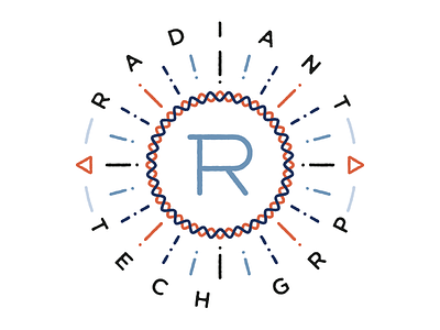 Radiant Tech Group branding logo radiant rebrand roughen vector