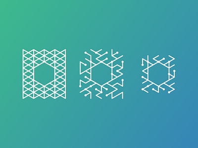 Hex/Circuit circuit gradient hex hexagon logo project rebrand secret technology