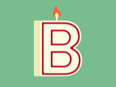 B is for birthdday 36 days of type b birthday typography vector