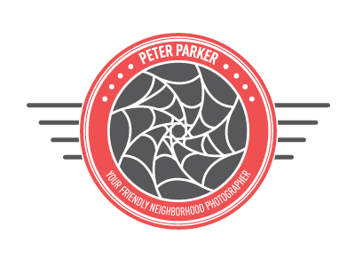 Peter Parker Photography alter ego logo peter parker photography photography spider man super hero