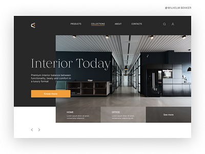 Design first screen of the landing page (Interior Today)