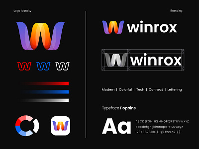 Logo design branding for Winrox | Letter W