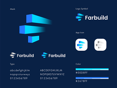 Brand identity design for Farbuild | Real estate logo design best designer brand brand identity branding brand identity design building logo creative branding f f letter logo f logo home house construction logo logo designer logodesign minimalist clean app icon property logo real estate branding real estate logo simple modern colorful logo timeless vector work in progress