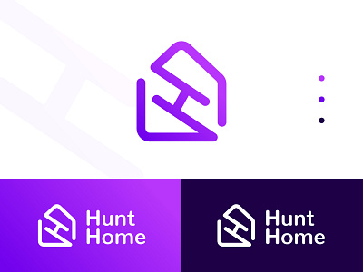 HuntHome Real Estate Logo Design | Home, House