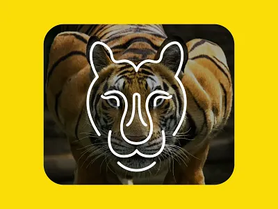 Tiger 2d animal branding dangerous flat jungle leopard line art lion logo mark nature roar royel bengal tiger simple tiger tiger logo tiger lover ux wild yellow