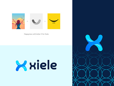 Logo design proposal for Xiele abstract brand logo branding china happy logo icon identity branding inpetor logo design logo design for client logo design proposal logo designer logo explanation logo identity logo type logodesign media technology nfts used logo x logo