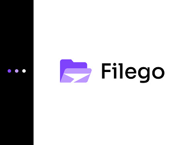Filego Logo | folder, file, go (Unused) branding colorful creative logo doc file file explorer file manager fly folder go icon identity lettermark logolovely logotype professional logo purple unused upload vector