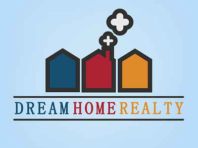 Dream Home Realty Logo branding design digital flat graphic design illustration illustrator logo logo design vector