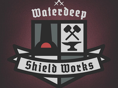 Waterdeep Shield works branding design digital dnd dungeons dragons graphic design illustration illustrator logo design minimal typography