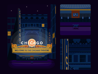 The Chicago Theatre By Night