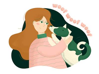 A Girl And A Dog character dog puppy