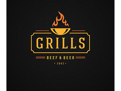 Restraunt Logo design grill logo logo design restraunt vector