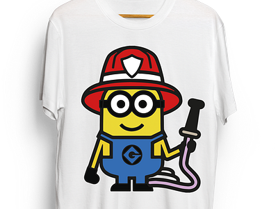 minion t shirt cartoon graphic design illustration minion vector