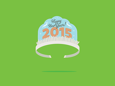 Happy New Year 2015! happy new year illustration television tiara