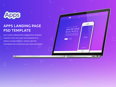 Apps-Landing-page-PSD-Template apps apps landing clean landing page minimal modern onepage psd responsive web template