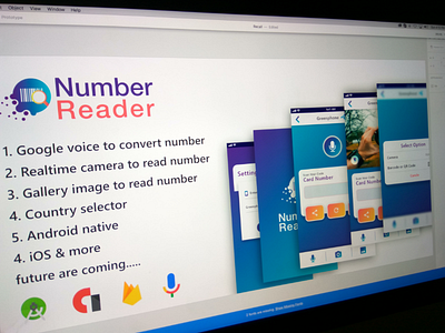 Number Reader Apps UI design adobe xd android design ios google voice nuber reader qr code scanner ui ux voice