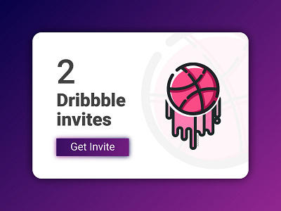 2x Dribbble Invitations design draft dribbble giveaway gradient invitation invite litoondev