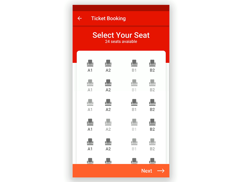 Bus ticket Booking booking bus design ticket ui design ux design xd