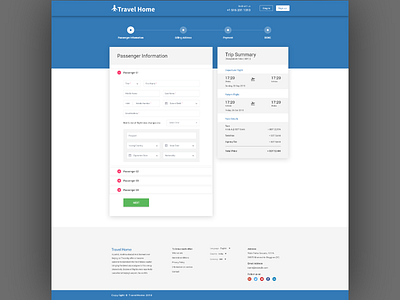 Flight Web UI/UX Design Passenger Information