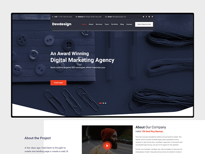 Free Corporate Landing Page UI