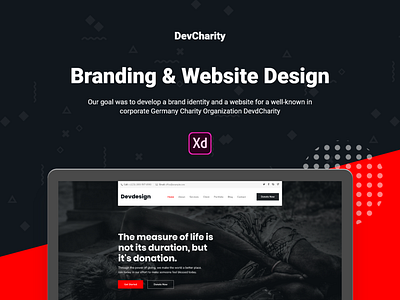 Free Dev Charity XD UI Template