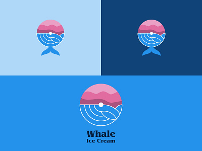 Whale Ice Cream Logo Concept