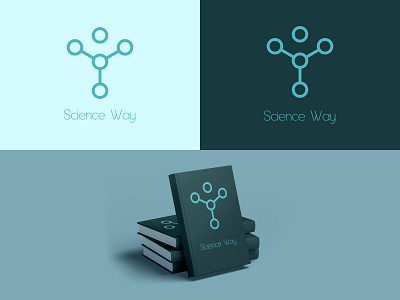 Science Way Logo Concept book book cover branding design flat icon illustration logo minimal science vector