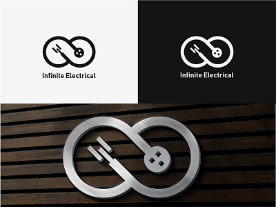 Infinite Electrical Logo Concept app branding design electric electrical flat icon illustration infinite infinity logo minimal vector