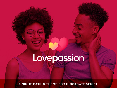 LovePassion Dating Theme badoo colorful colors dating dating app dating logo dating website datingapp font design fonts match tinder