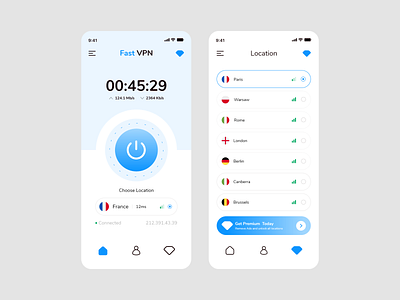 VPN app branding design icon ui ux