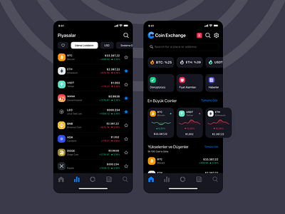 Dark app bitcoin branding crypto design ui