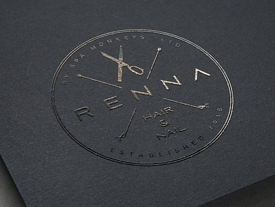 RENNA - HAIR & NAIL branding design logo