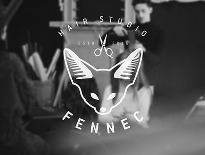 FENNEC - Hair Studio branding design illustration logo