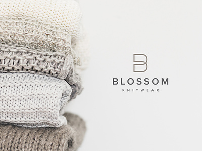 BLOSSOM Knitwear branding design illustration logo minimal