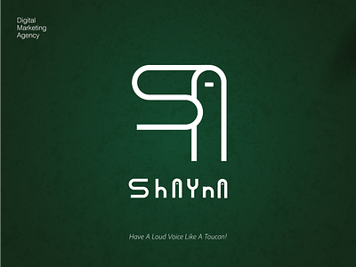 SHAYNA - logo design bird branding design digital marketing graphic graphic design illustration logo logo design marketing stationery symbol toucan typography web website