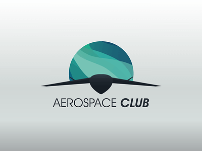 AEROSPACE CLUB - logo design airplane aurora branding club design graphic graphic design illustration light logo logo design logotype polar polar light rocket space typography vector