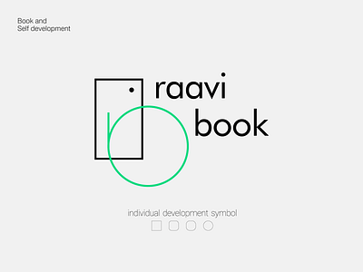 RAAVIBOOK® - logo design book book logo branding circle design graphic graphic design illustration individual development logo logo design logotype minimal r logo self development square typography vector