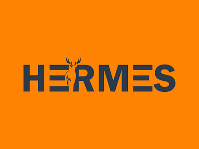 HERMES® - logo design branding deer deerlogo design fashion graphic graphic design hermes illustration logo logo design logotype minimal negative stationery typography vector