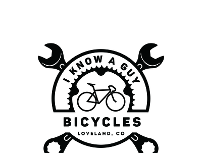 I Know a Guy Bicycles Circle Logo bike logo logo