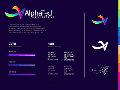 Alpha Tech app branding design flat graphic design icon logo ui ux website