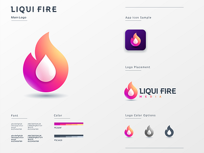 liqui fire app branding design flat graphic design icon illustration logo ui ux