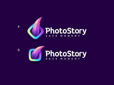 Photo Story app branding flat icon logo moment photo photography story ui ux web