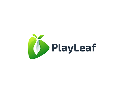 Play Leaf app branding design icon illustration leaf logo music play player ui ux